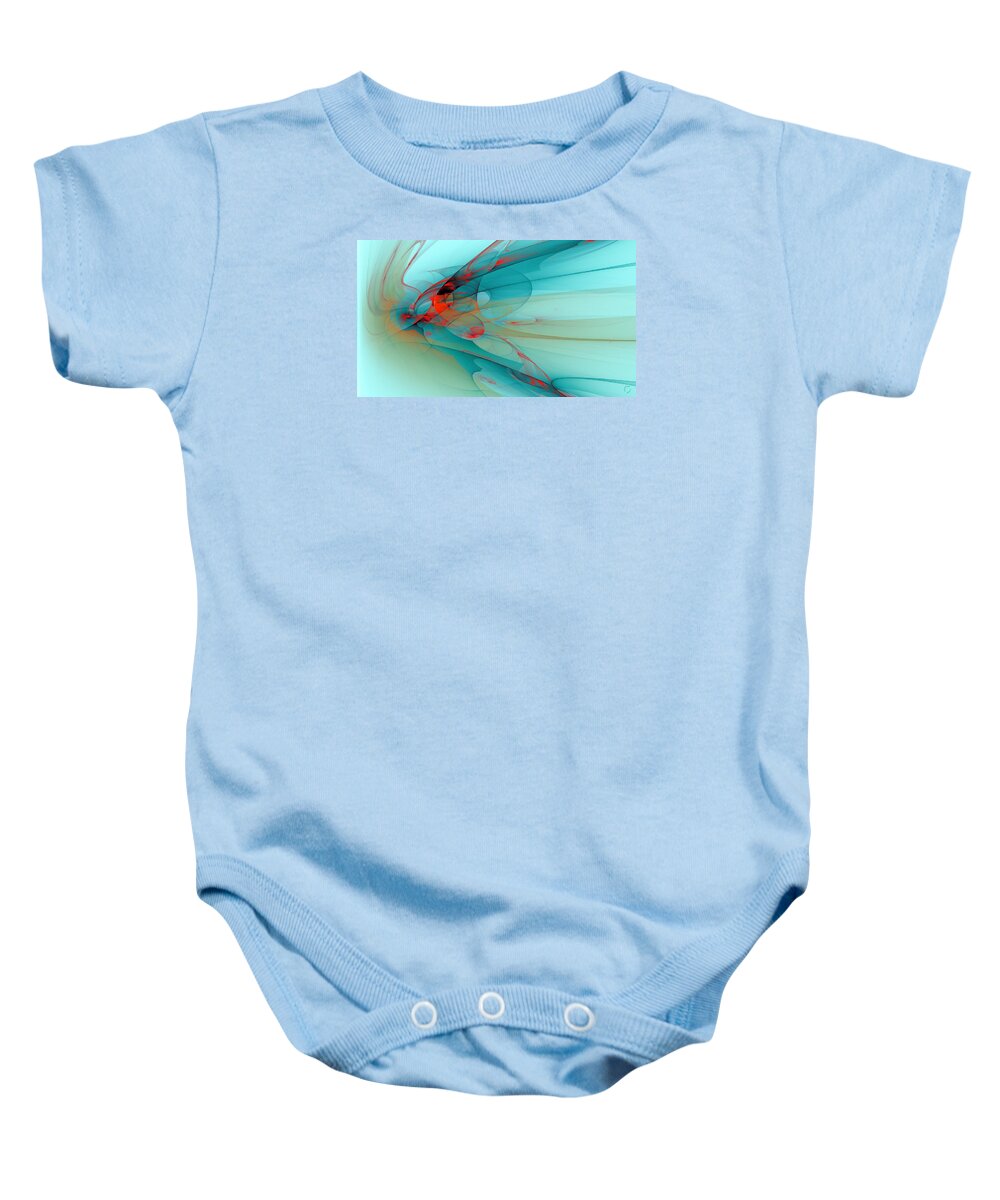 Abstract Art Baby Onesie featuring the digital art 1256 by Lar Matre