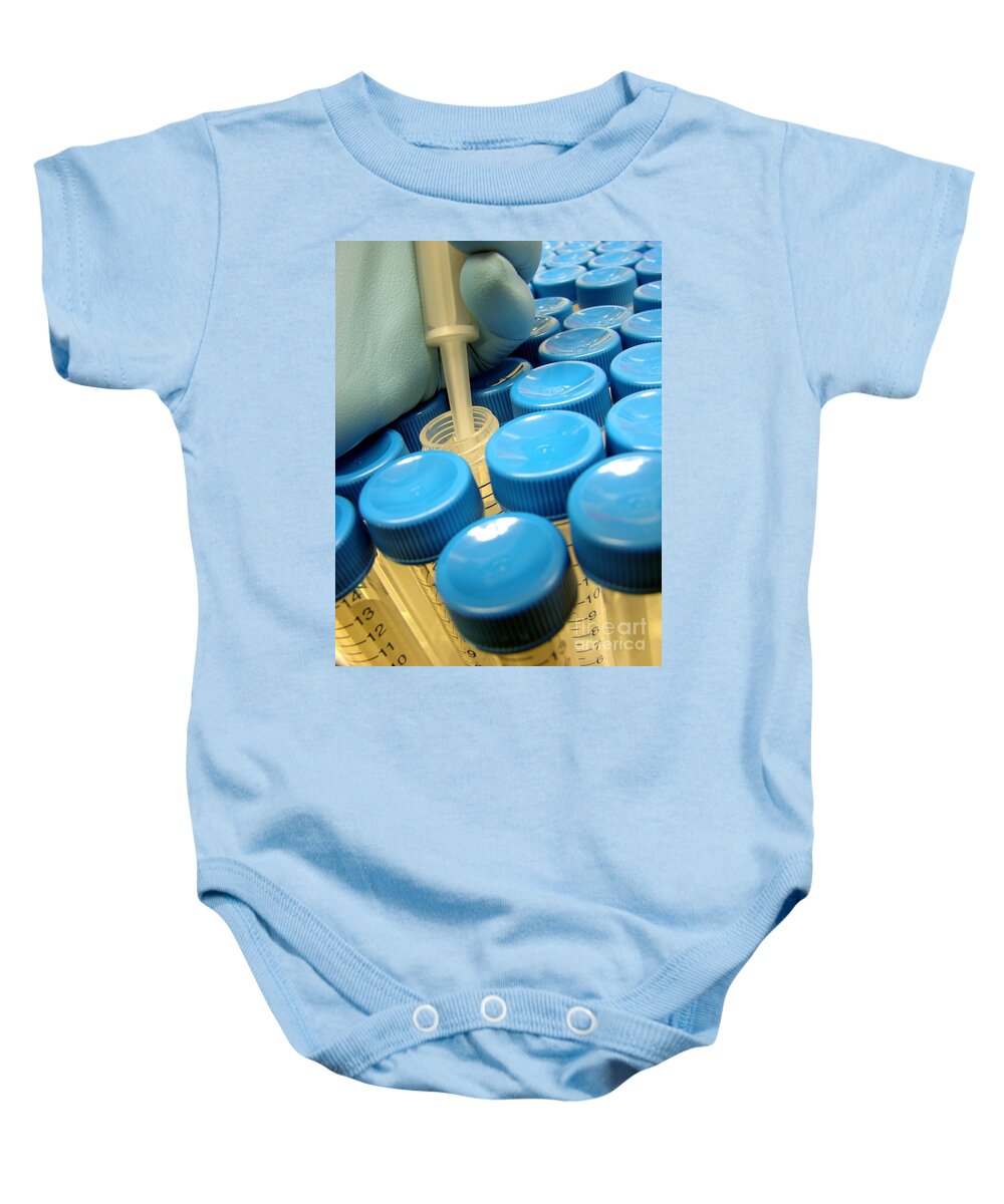 Centrifuge Baby Onesie featuring the photograph Scientific Experiment in Science Research Lab #13 by Science Research Lab