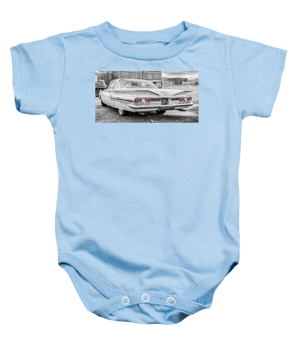 1960 Chevrolet Baby Onesie featuring the photograph 1960 Chevy Impala  7D08509 by Guy Whiteley