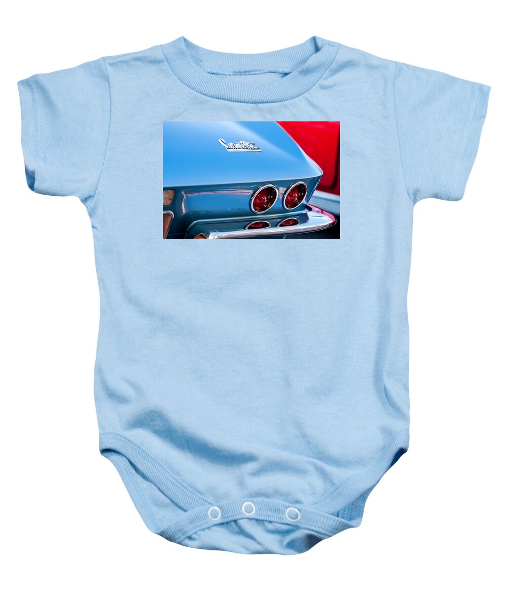 1967 Chevrolet Corvette Baby Onesie featuring the photograph 1967 Chevrolet Corvette Taillights by Jill Reger