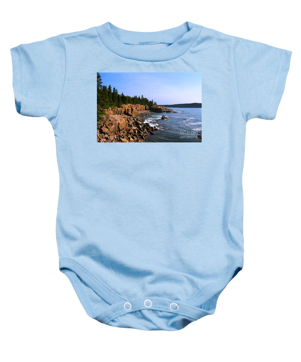 Landscape Baby Onesie featuring the photograph Acadia Coast by Jemmy Archer