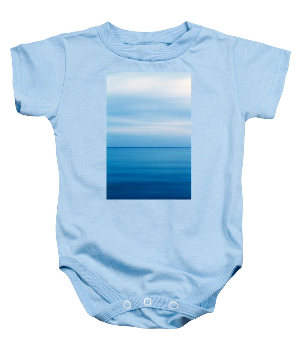 Mediterranean Baby Onesie featuring the photograph Blue Mediterranean by Stelios Kleanthous