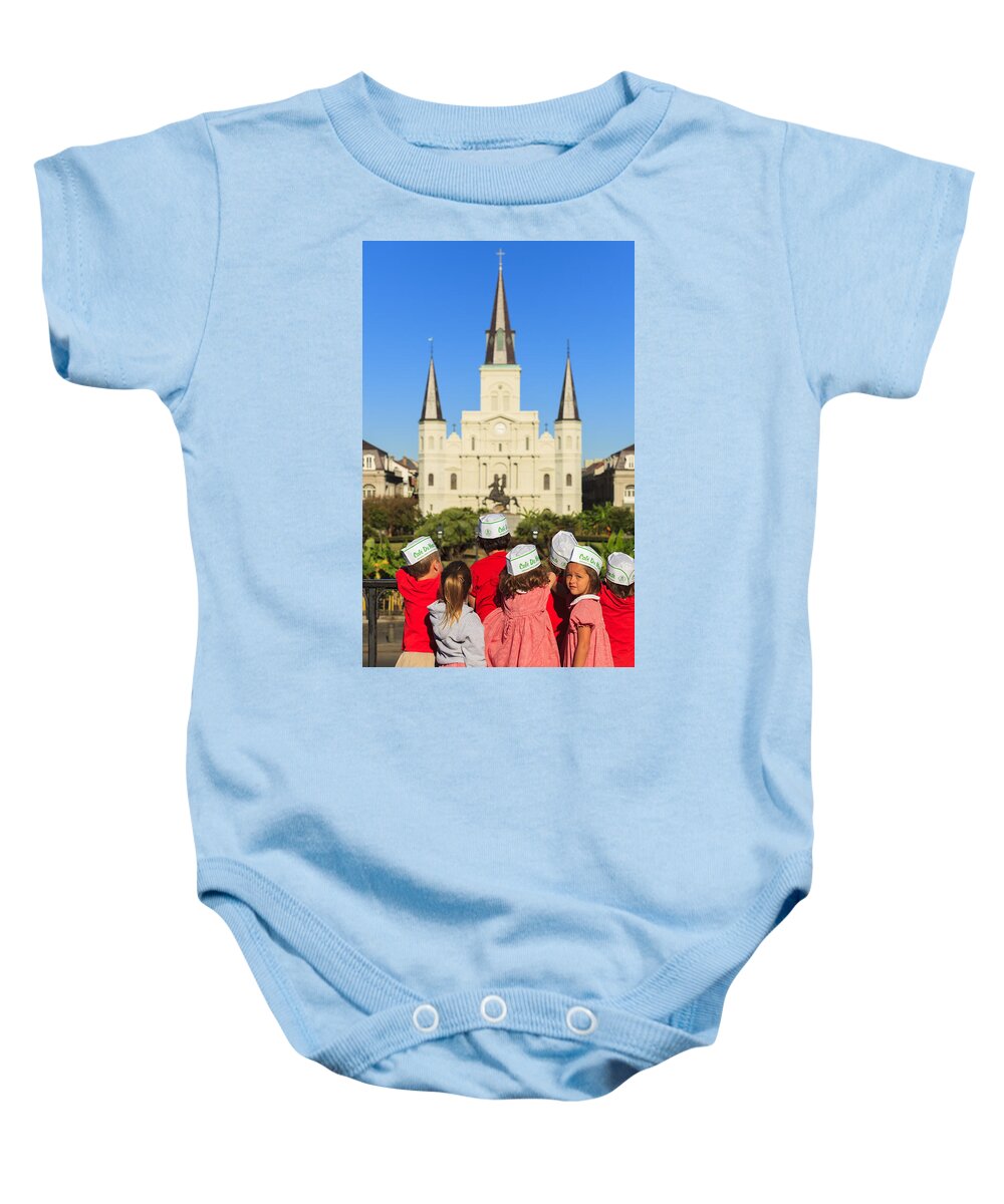 Architecture Baby Onesie featuring the photograph Saint Louis Cathedral #3 by Raul Rodriguez