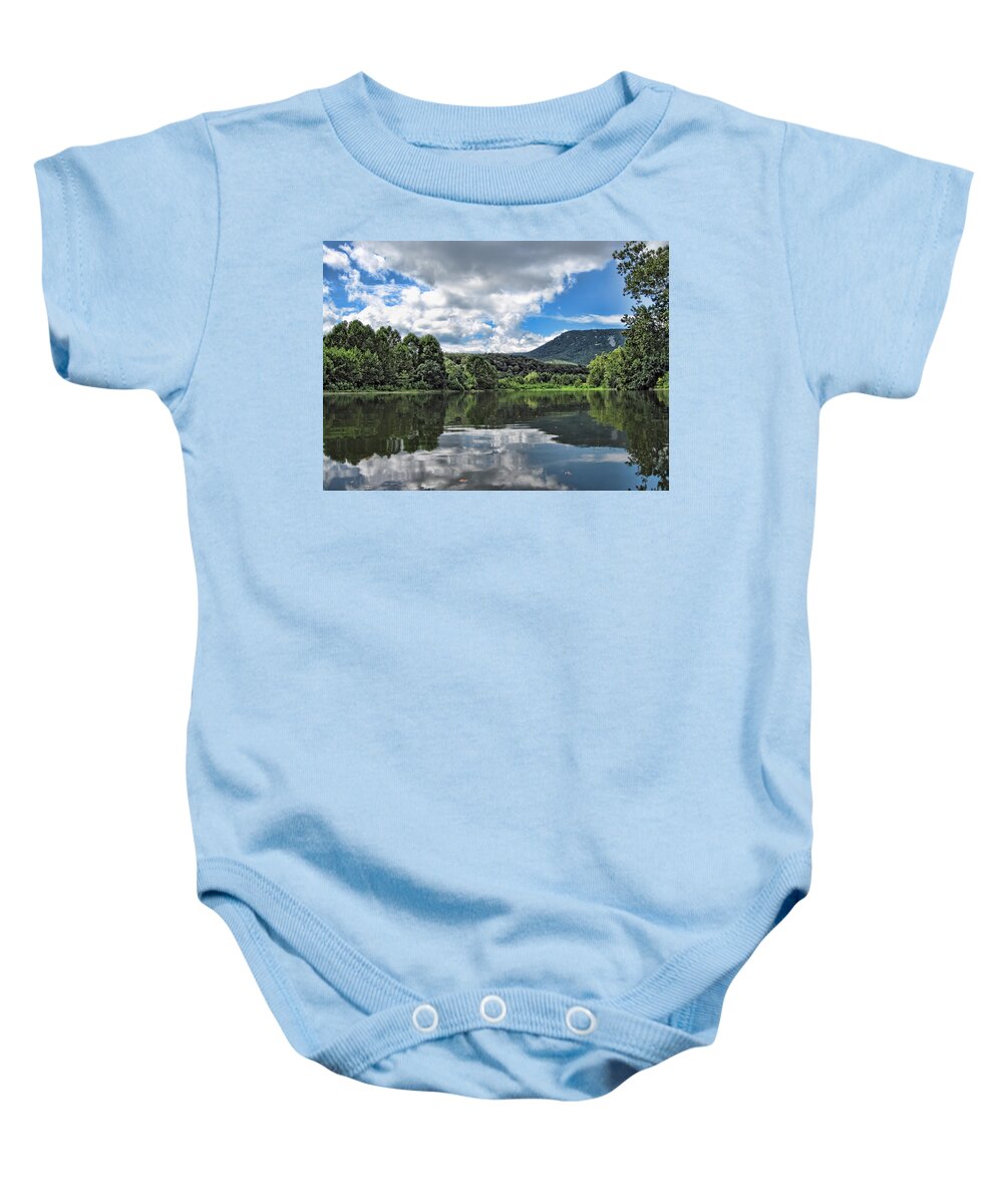 South Fork Baby Onesie featuring the photograph South Fork Shenandoah River by Lara Ellis