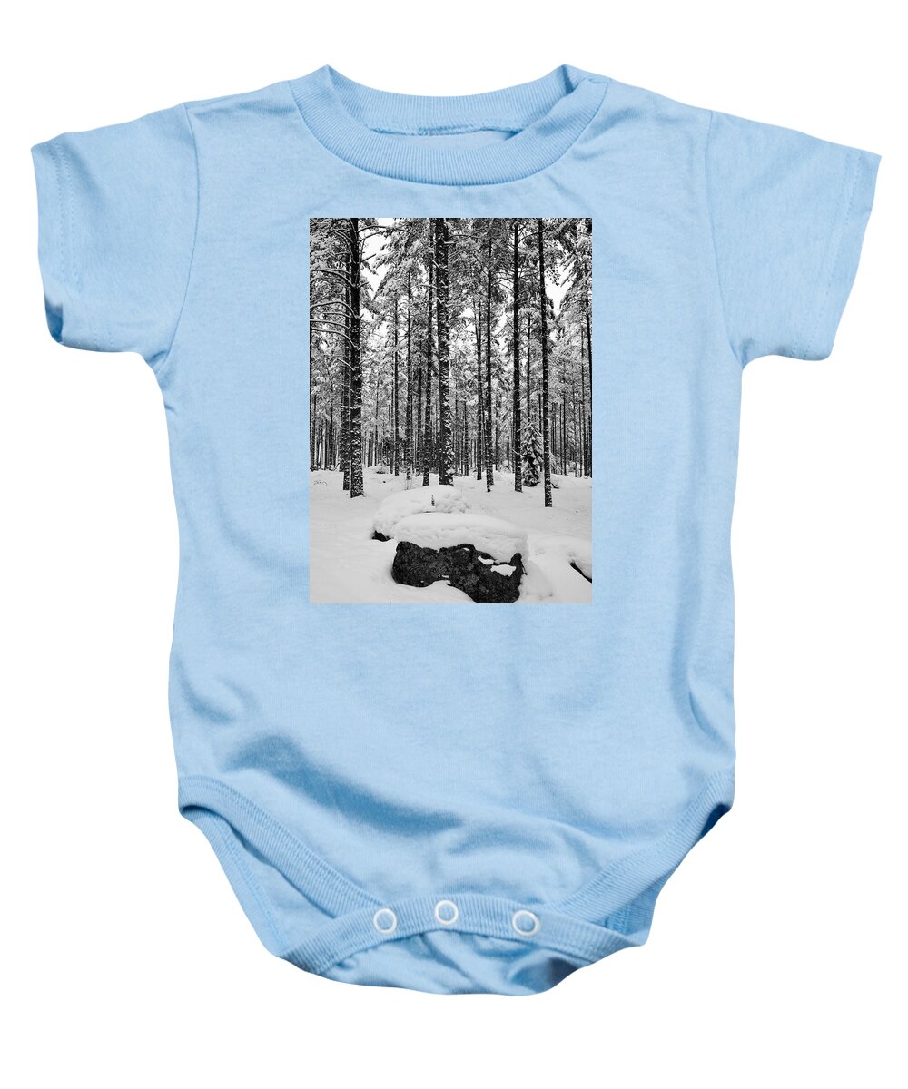 Finland Baby Onesie featuring the photograph Pine forest winter #8 by Jouko Lehto