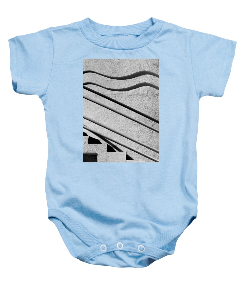 Abstract Baby Onesie featuring the photograph Abstract Stairs by David Smith