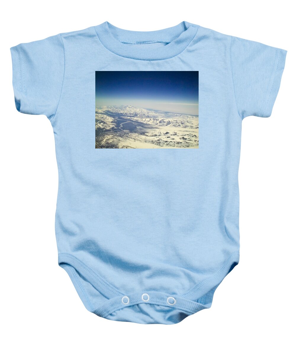 Alaska Baby Onesie featuring the photograph Alaska from 35k by Pete Trenholm