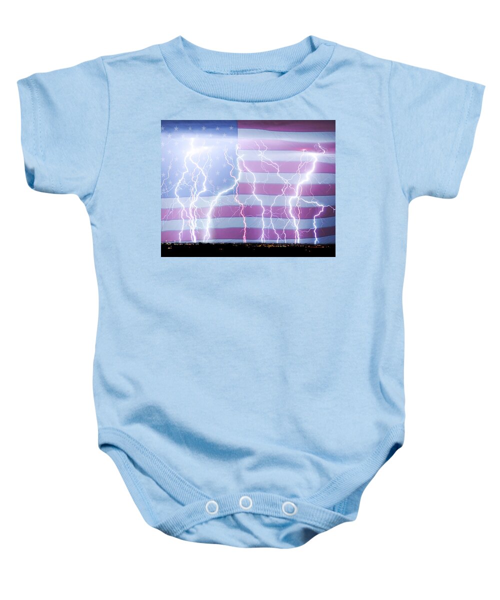 United States Baby Onesie featuring the photograph America the Powerful by James BO Insogna
