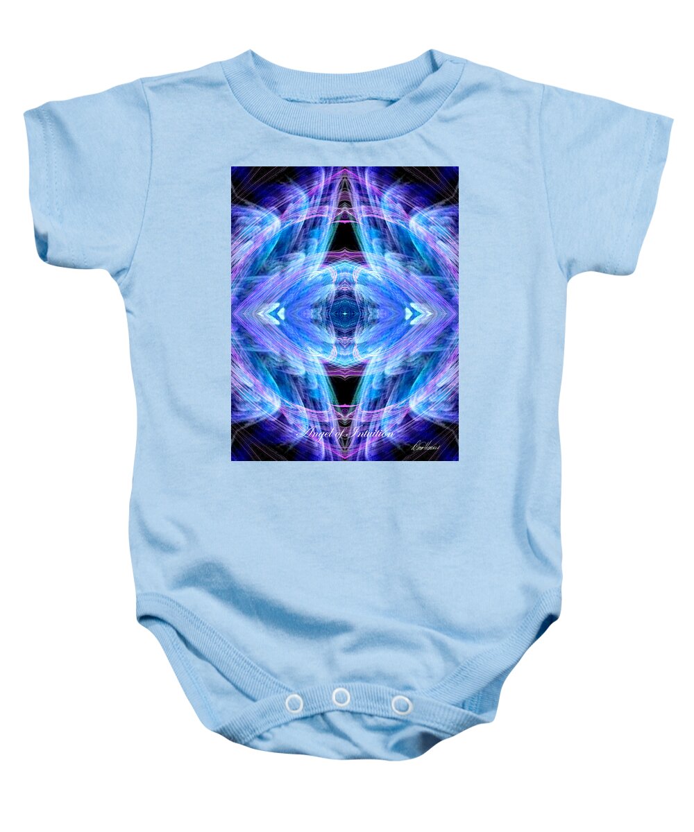 Angel Baby Onesie featuring the digital art Angel of Intuition by Diana Haronis
