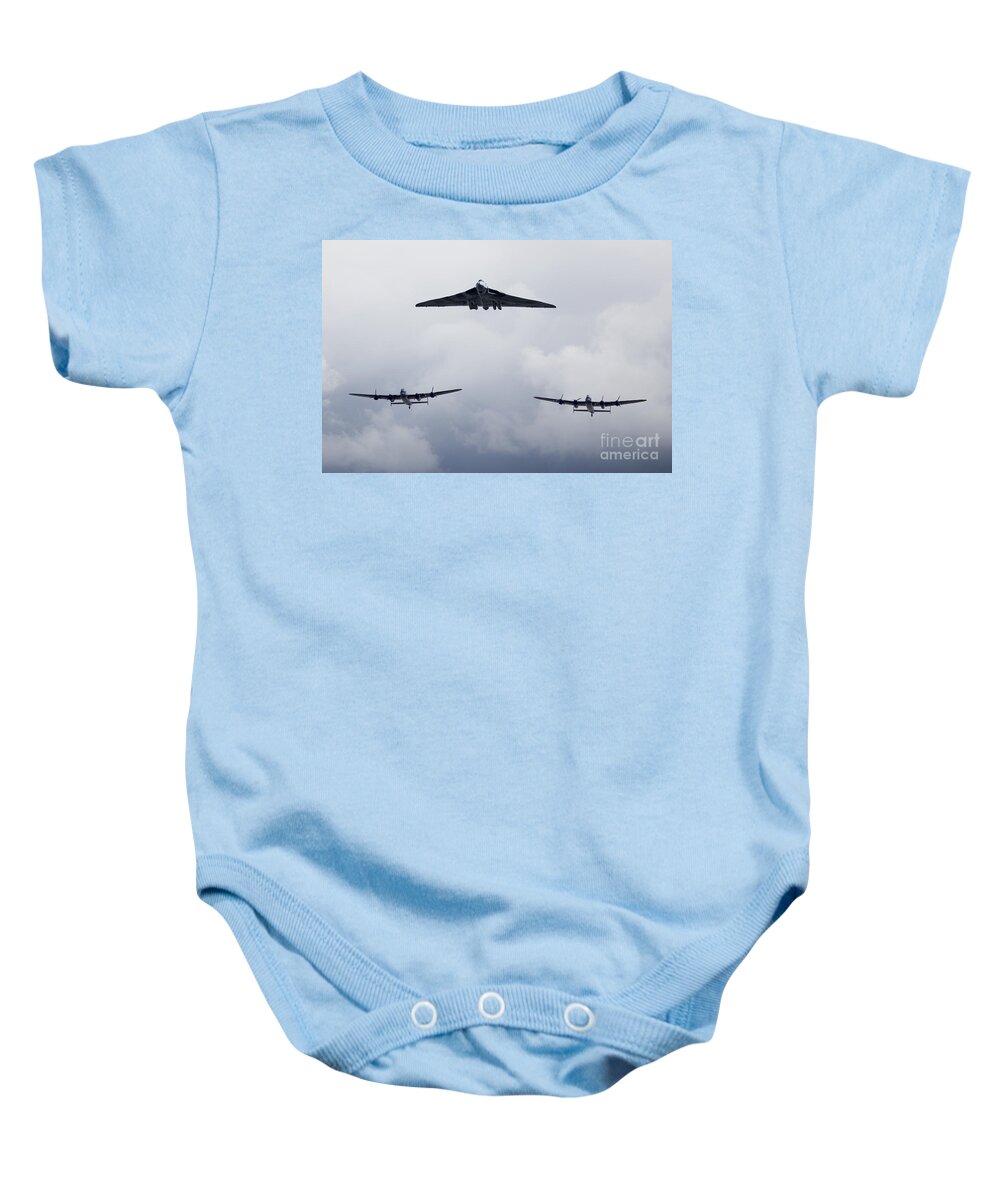 ‪avro Baby Onesie featuring the digital art Avro Day by Airpower Art
