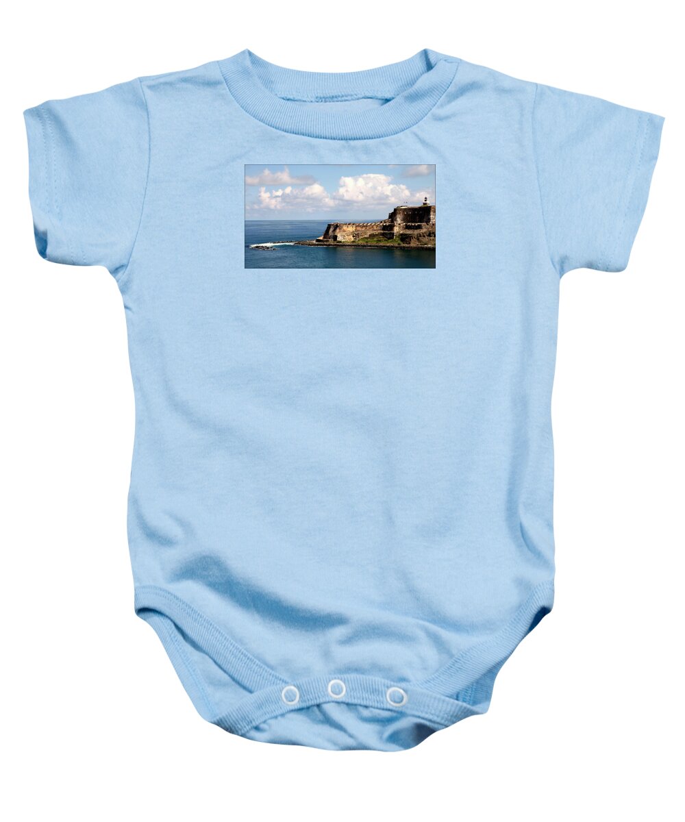 Puerto Rico Baby Onesie featuring the photograph Beautiful El Morro by Karen Wiles