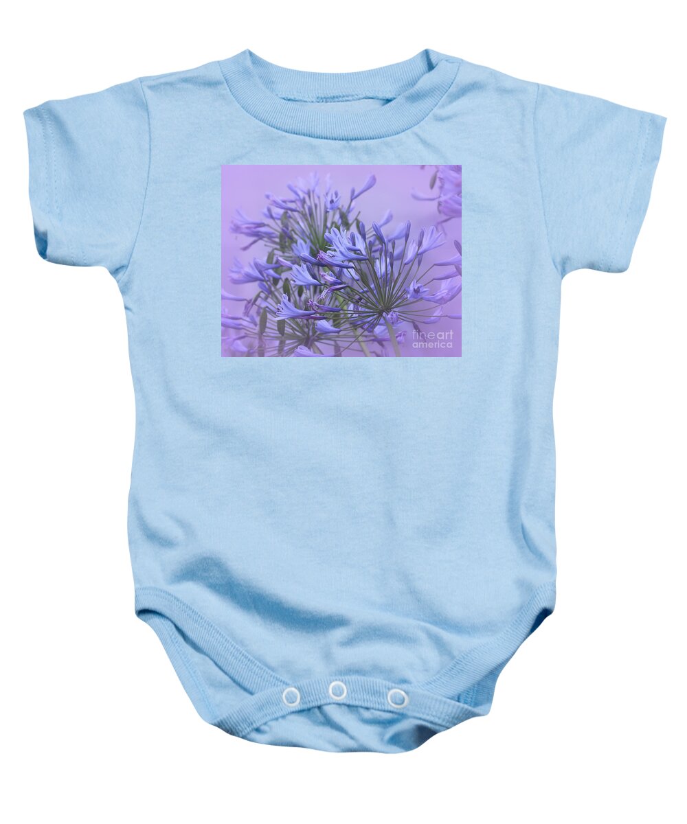 Agapanthus Baby Onesie featuring the photograph Blue Mist by Judi Bagwell