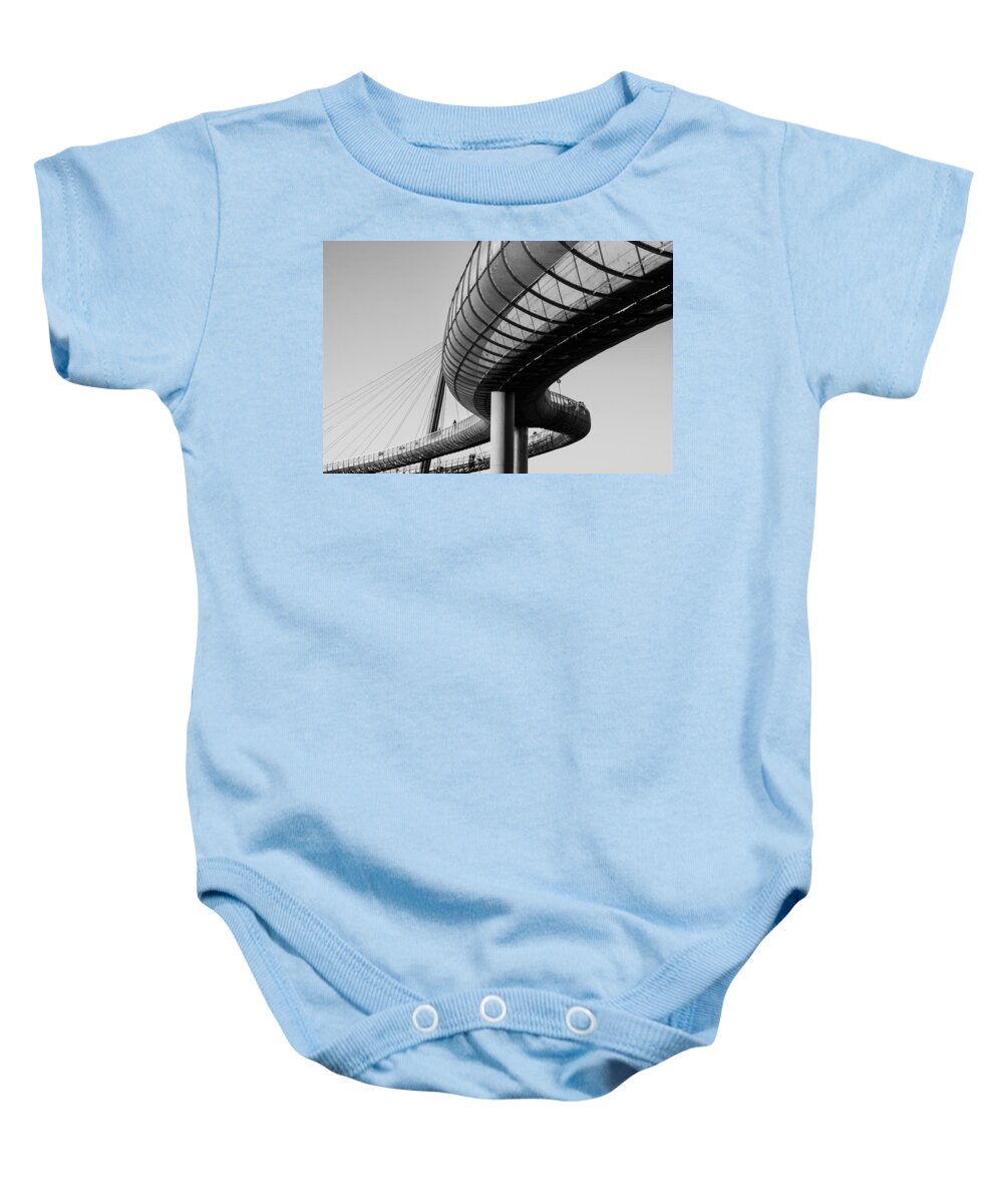 Black Baby Onesie featuring the photograph Bridges in the Sky by AM FineArtPrints