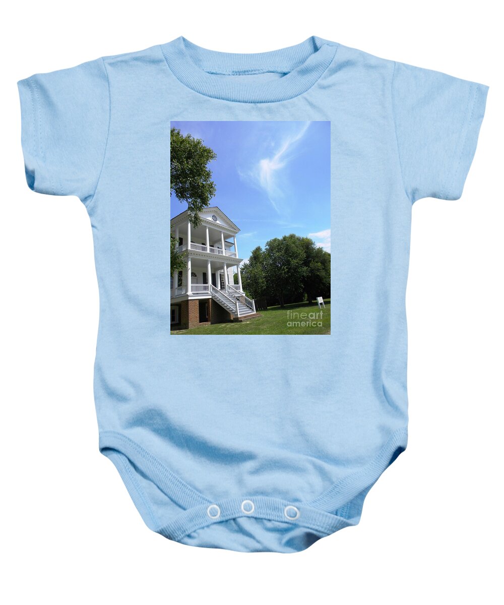 Kershaw Baby Onesie featuring the photograph Angel Over Camden House by Matthew Seufer