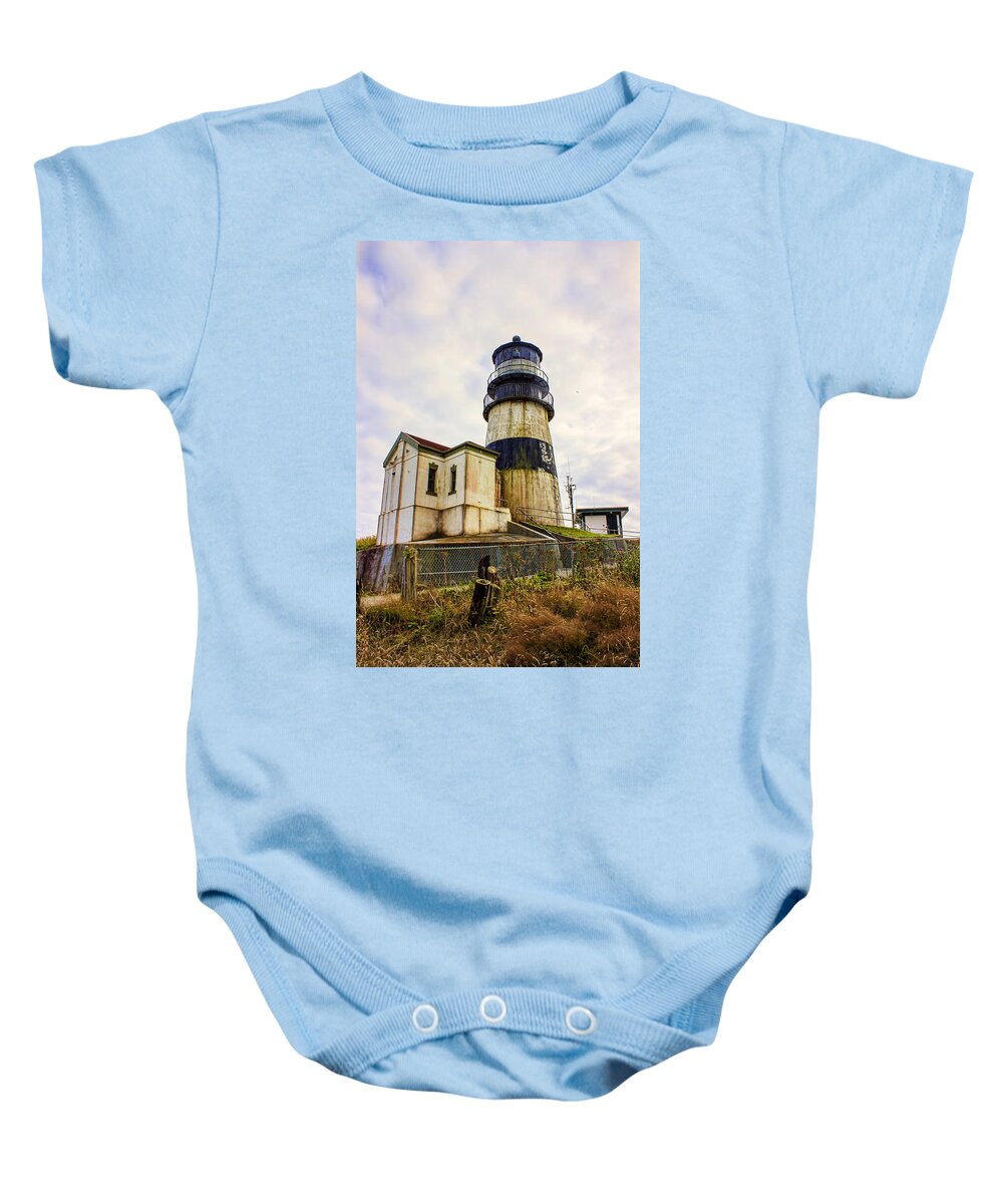 Lighthouse Baby Onesie featuring the photograph Cape Disappointment by Cathy Anderson