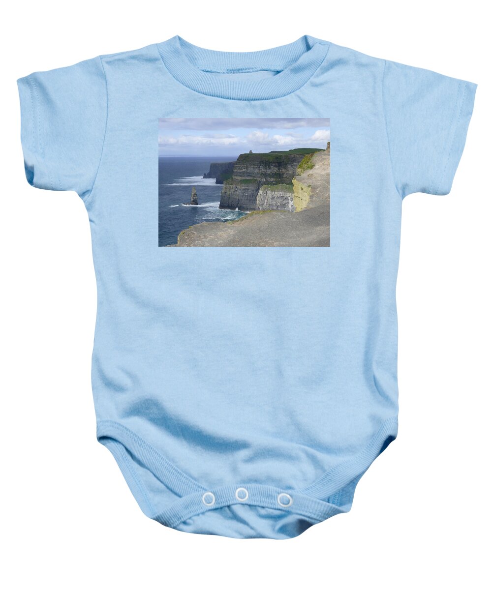 Travel Baby Onesie featuring the photograph Cliffs of Moher 4 by Mike McGlothlen