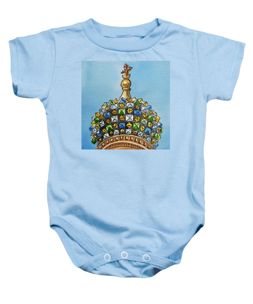 Russia Baby Onesie featuring the painting Colors Of Russia St Petersburg Cathedral III by Irina Sztukowski