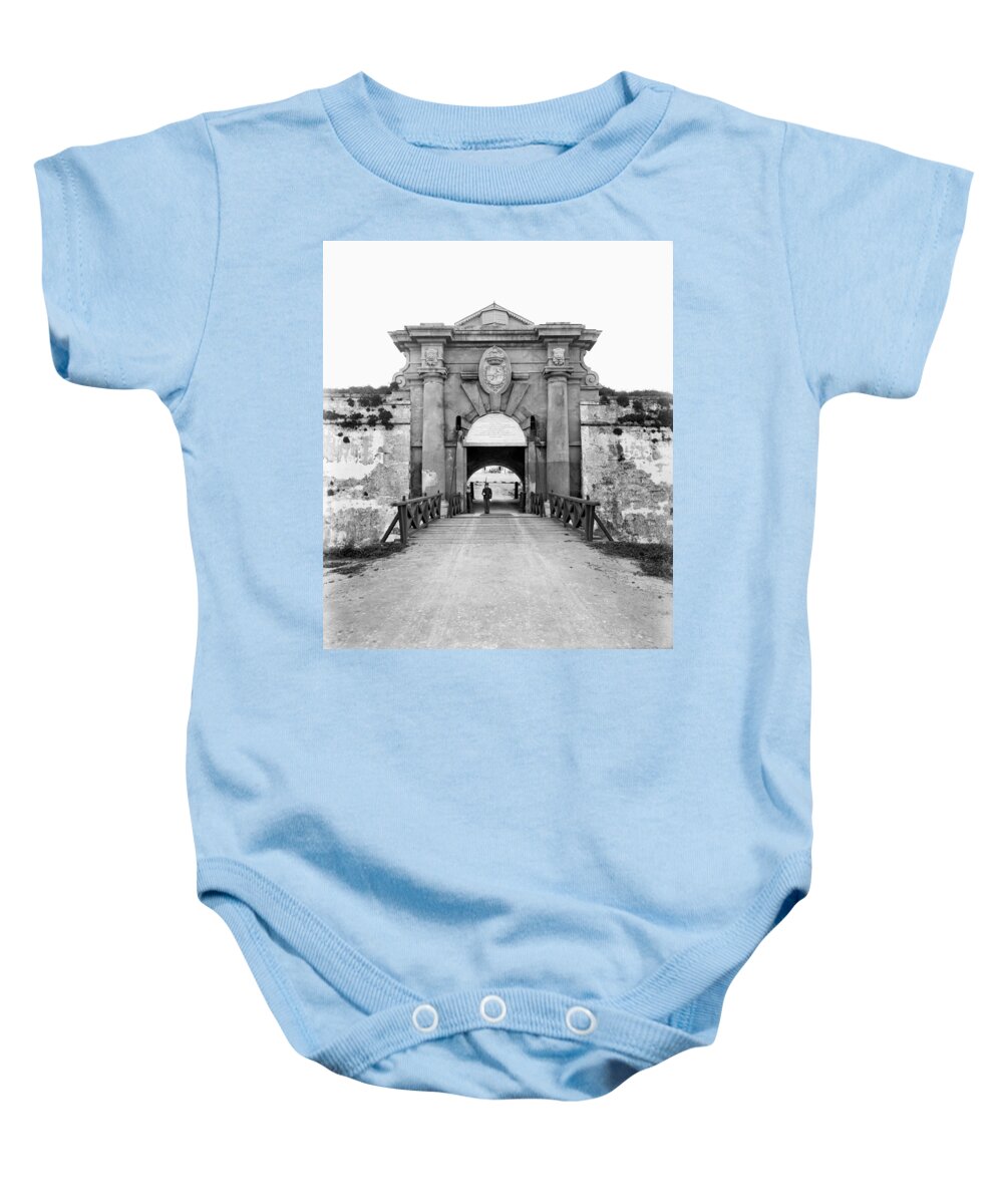 1890 Baby Onesie featuring the photograph Cuba La Cabaa, C1900 by Granger