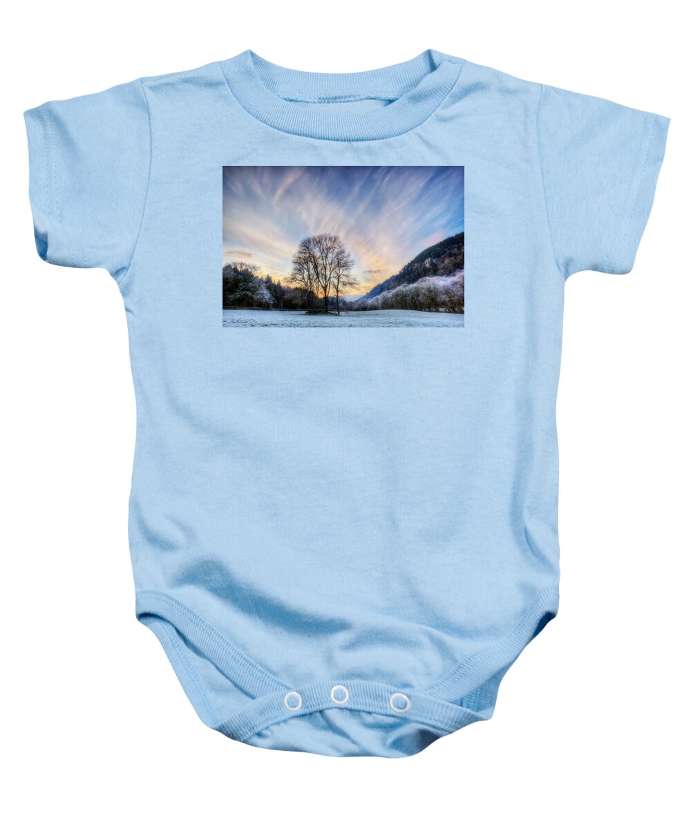 Winter Baby Onesie featuring the photograph Deep frost by B Cash