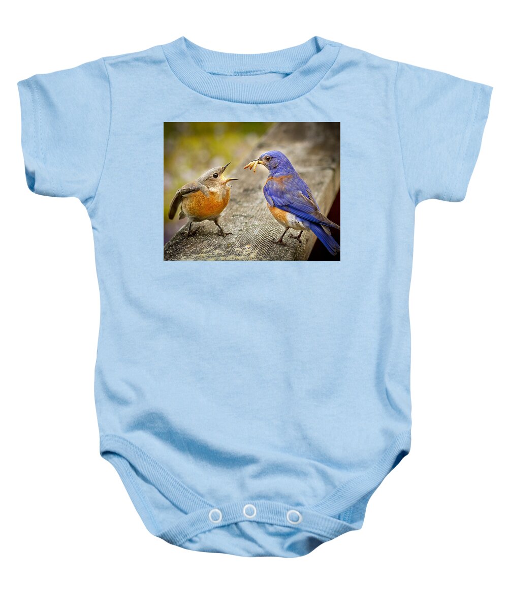 Dinner Baby Onesie featuring the photograph Dinner by Jean Noren