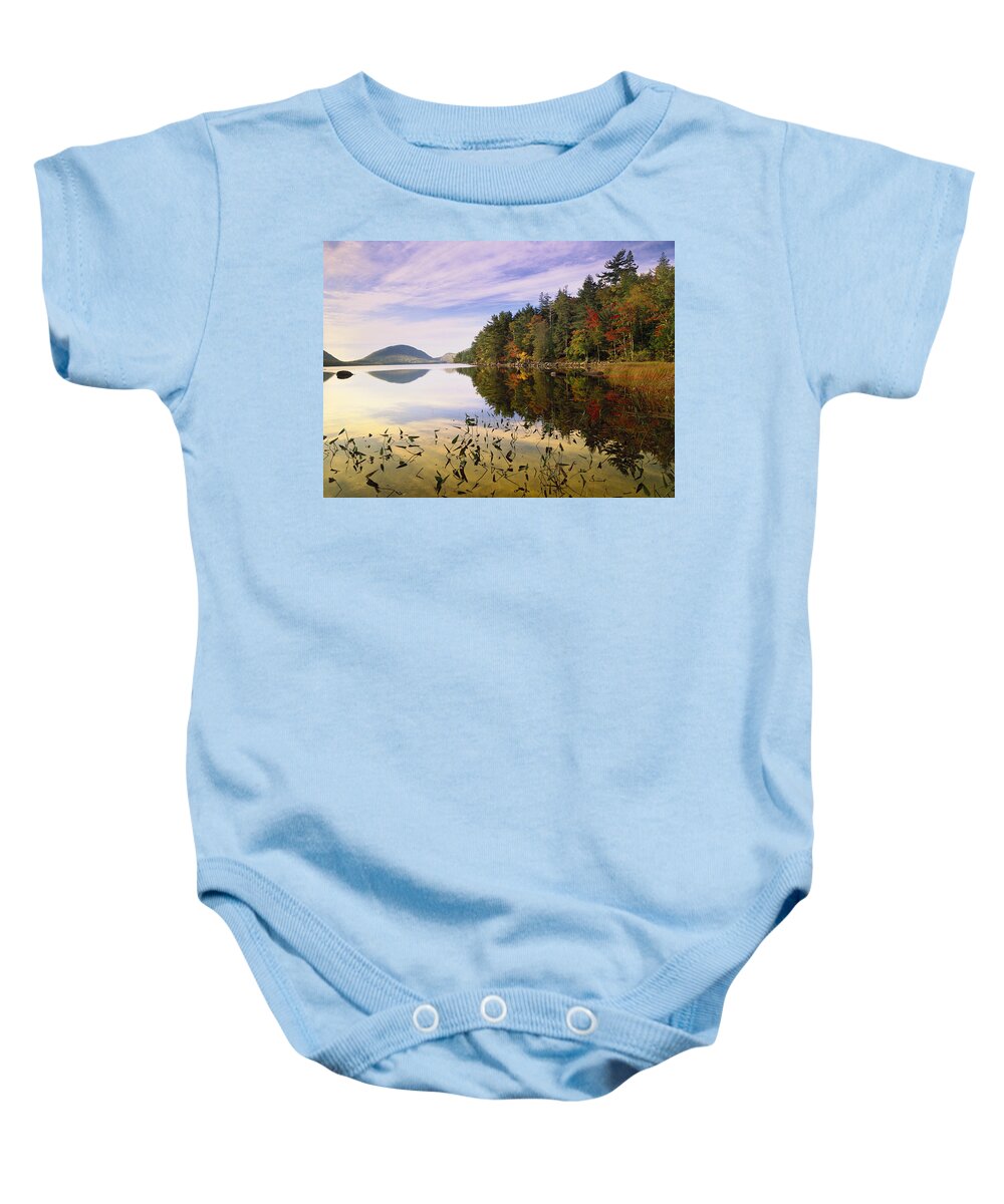 Feb0514 Baby Onesie featuring the photograph Eagle Lake On Mt Desert Island Acadia by Tim Fitzharris