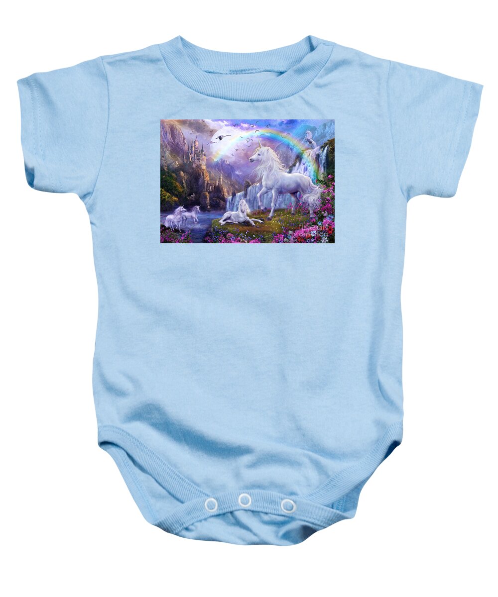 Unicorn Baby Onesie featuring the digital art Early Evening by MGL Meiklejohn Graphics Licensing