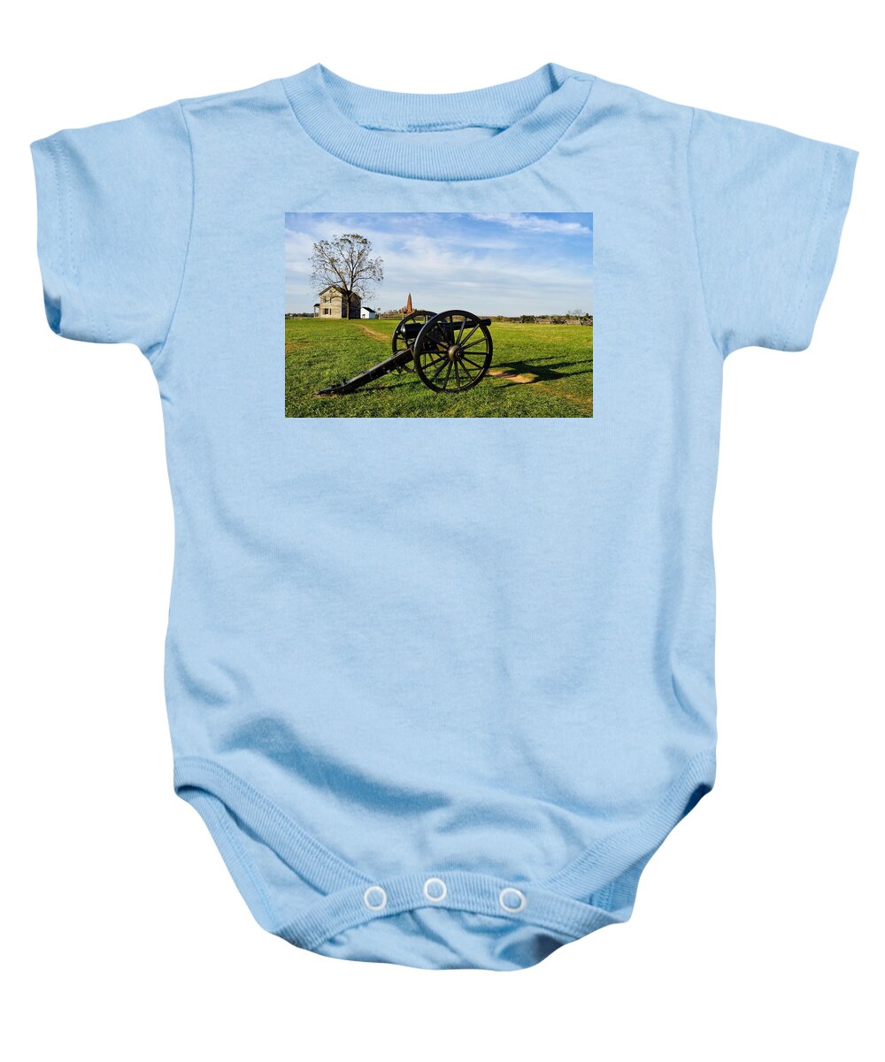 Manassas National Battlefield Park Baby Onesie featuring the photograph Echoes of the Past 2 by Jean Goodwin Brooks