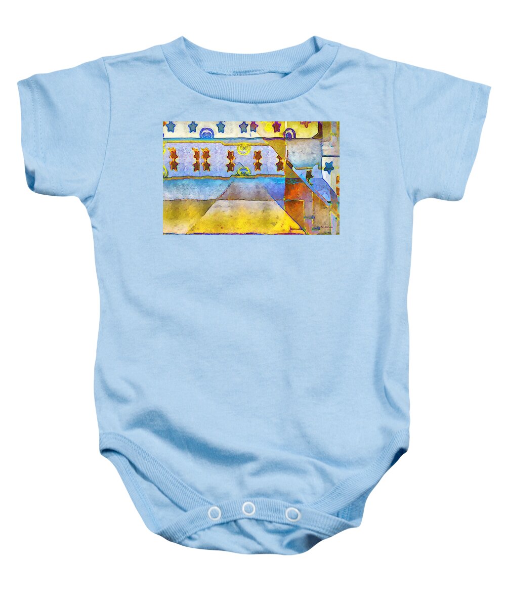 Abstract Baby Onesie featuring the painting Empty Stage by RC DeWinter