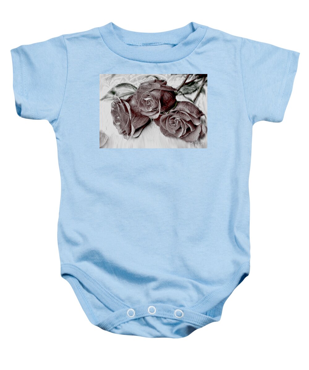 Roses Baby Onesie featuring the photograph Faded Love by Bonnie Willis