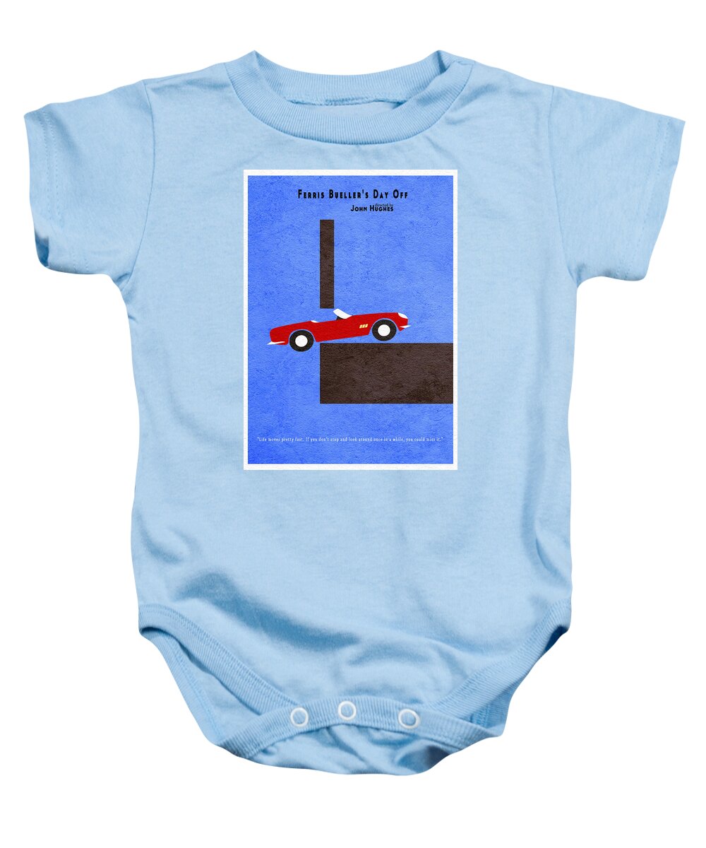 Ferris Buellers Day Off Baby Onesie featuring the digital art Ferris Bueller's Day Off by Inspirowl Design