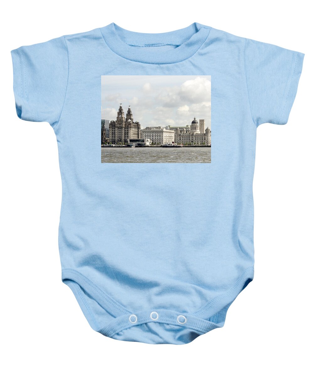 Ferry Baby Onesie featuring the photograph Ferry at Liverpool by Spikey Mouse Photography