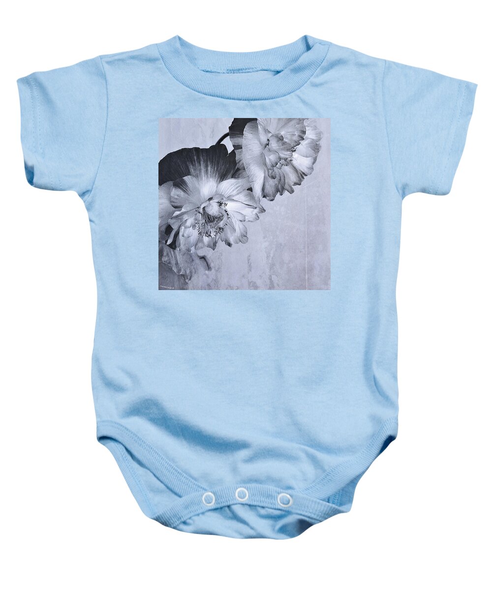 Canadian Artist Baby Onesie featuring the photograph Flowers And Haiku by Theresa Tahara