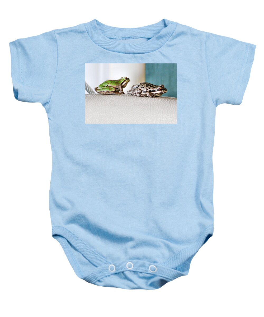 Frog Baby Onesie featuring the photograph Frog Flatulence - A Case Study by Rory Siegel