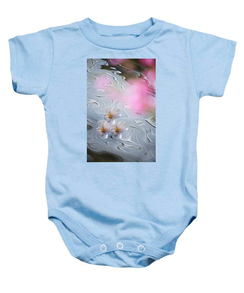 Spring Baby Onesie featuring the photograph Go with Spring Flow by Jenny Rainbow