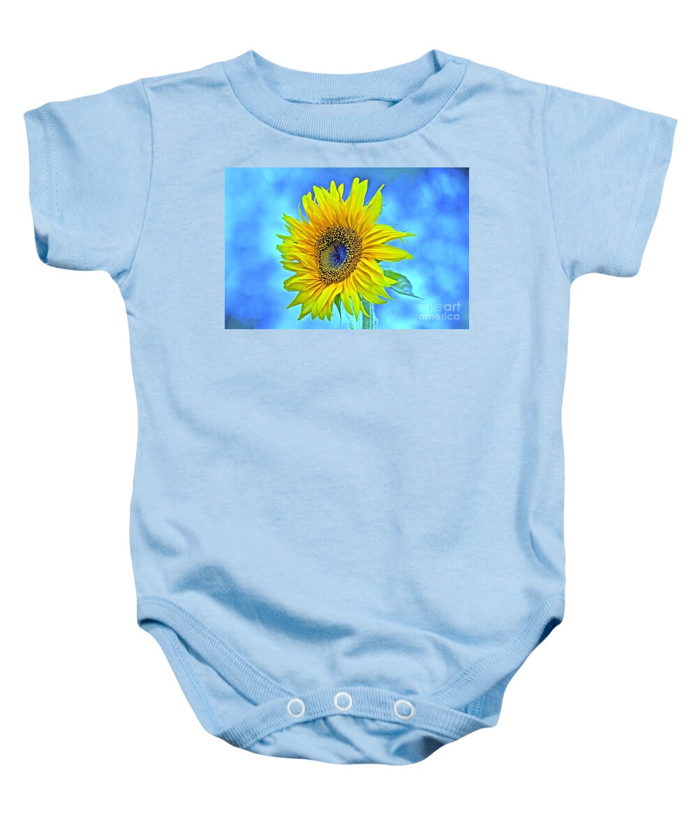 Sunflower Baby Onesie featuring the photograph Growth Renewal and Transformation by Gwyn Newcombe