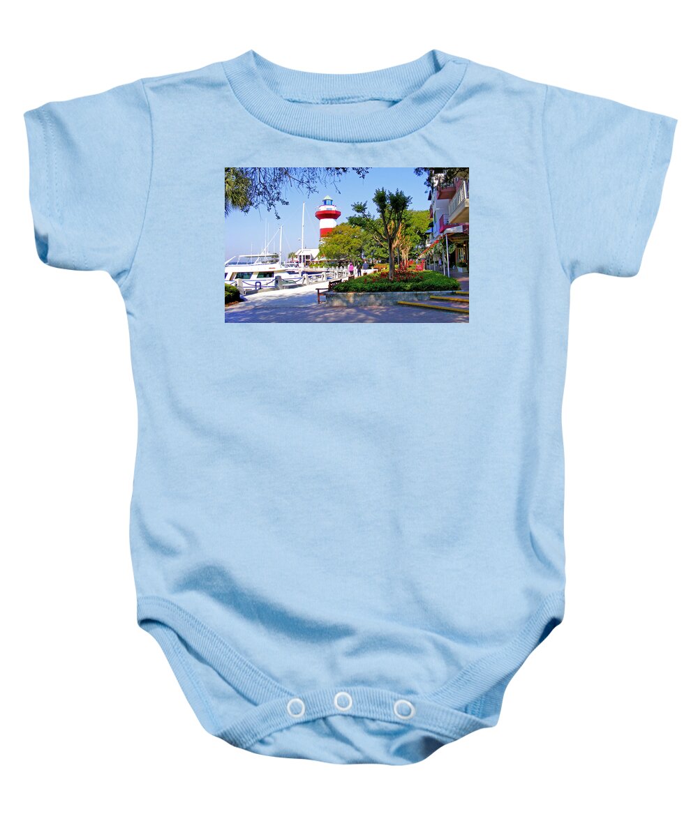 Lighthouse Baby Onesie featuring the photograph Hilton Head Lighthouse by Duane McCullough