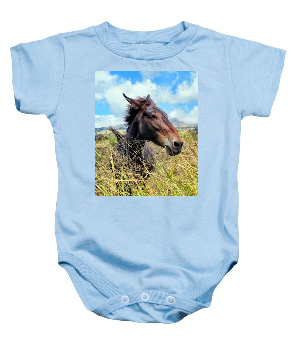 Horse Baby Onesie featuring the photograph Horse 6 by Dawn Eshelman