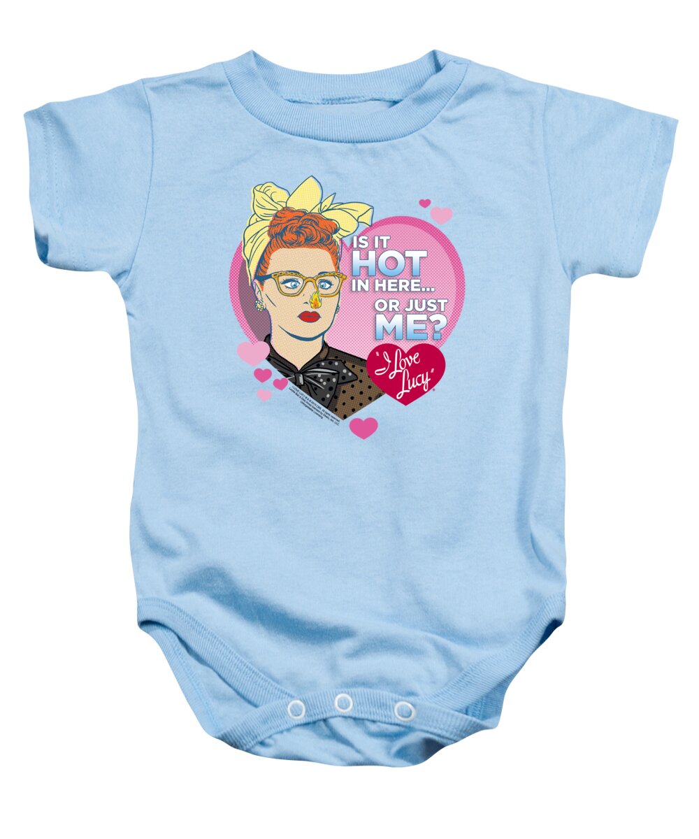  Baby Onesie featuring the digital art I Love Lucy - Hot by Brand A