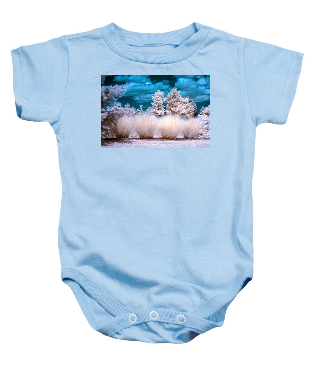 Infrared Baby Onesie featuring the photograph Infrared Bushes by Anthony Sacco