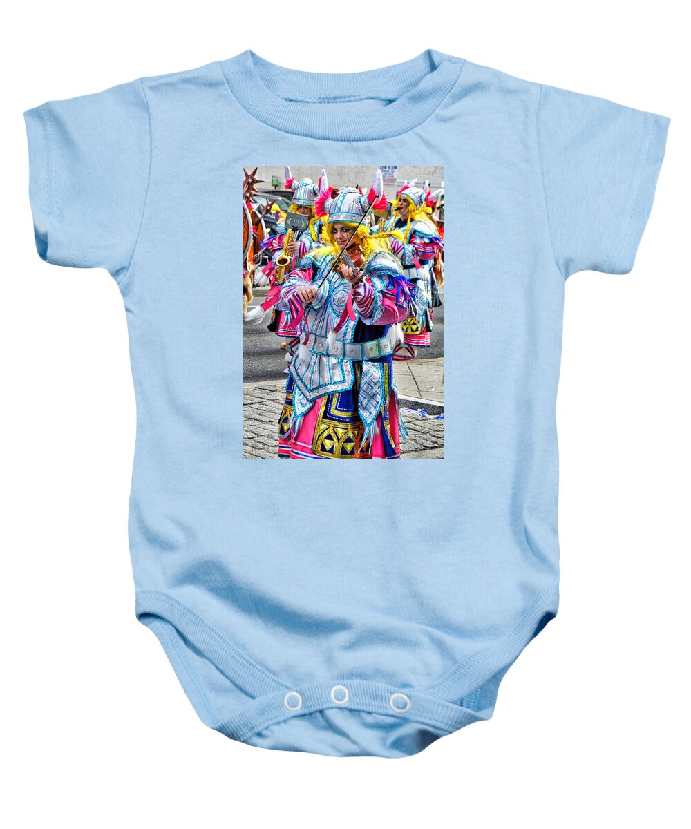 Mummer Baby Onesie featuring the photograph Lady Viking Mummer by Alice Gipson