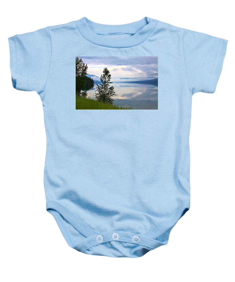 Glacier Baby Onesie featuring the photograph Lake McDonald Reflections by Karon Melillo DeVega