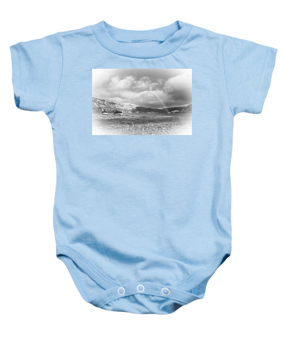 England Baby Onesie featuring the photograph Landscape The English Lakes Black And White by Linsey Williams