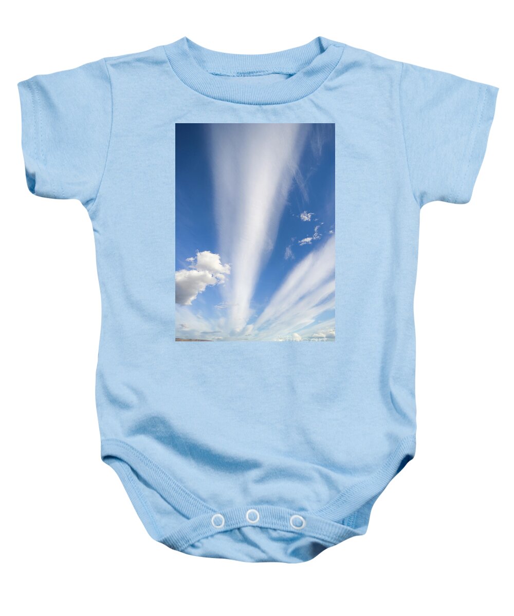 00346024 Baby Onesie featuring the photograph Lenticular And Cumulus Clouds Patagonia by Yva Momatiuk and John Eastcott