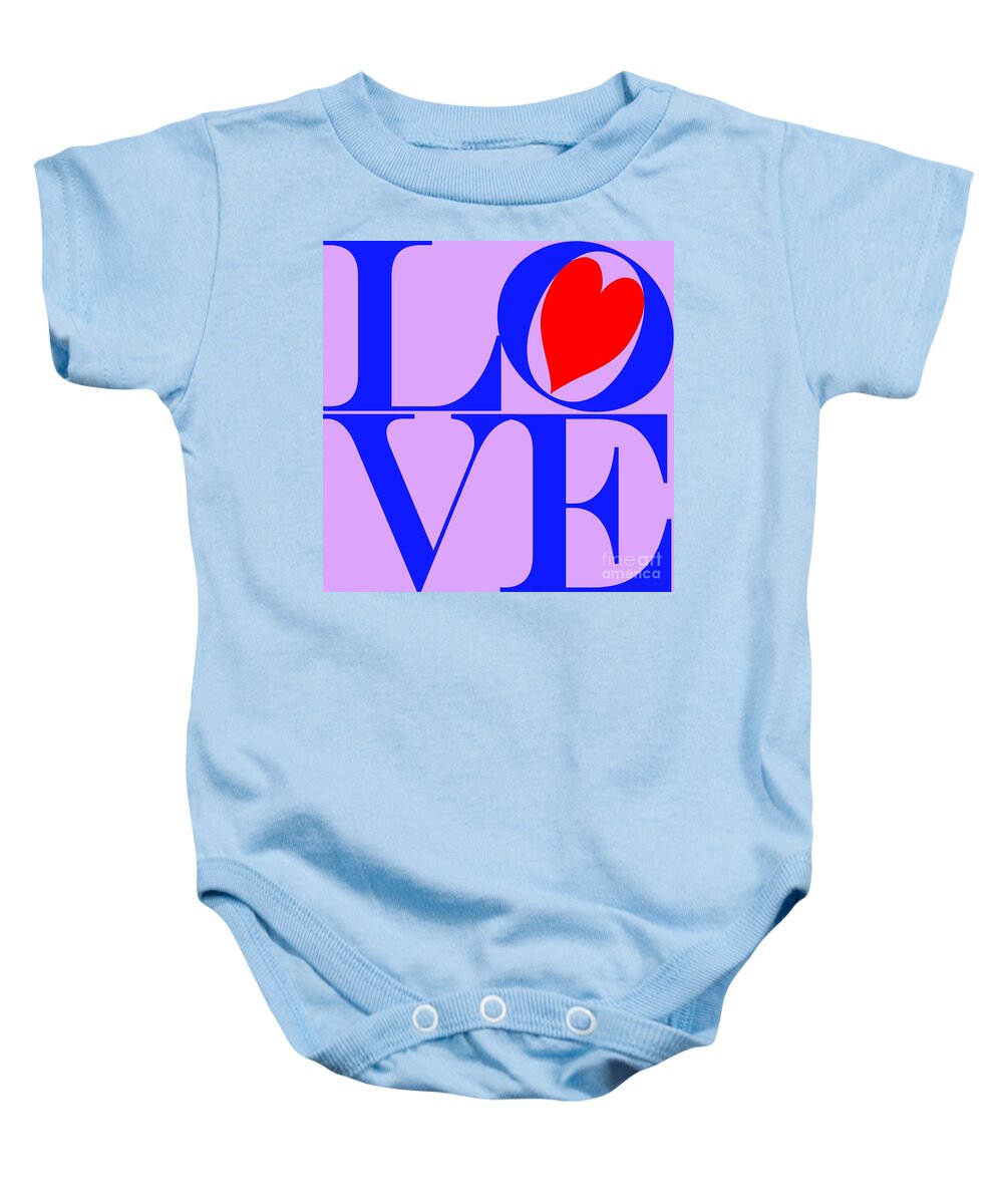 Mariola Baby Onesie featuring the photograph Love in Blue and Lilac by Mariola Bitner