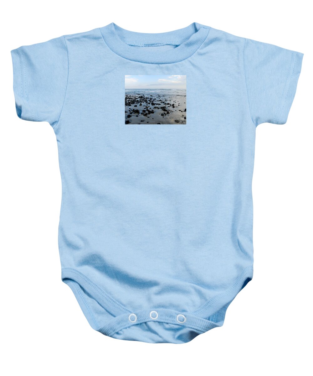 Maine Landscape Baby Onesie featuring the photograph Maine Beach Landscape by Eunice Miller