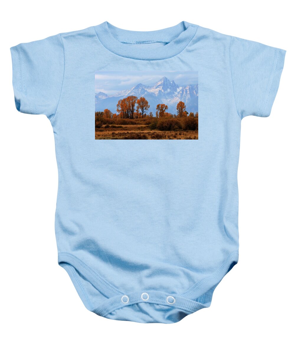 Autumn Baby Onesie featuring the photograph Majestic Backdrop by David Andersen