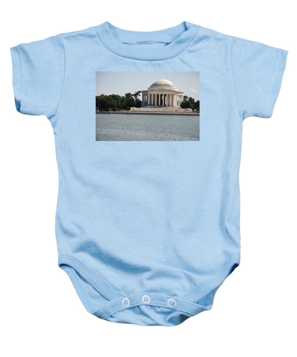 Declaration Of Independence Baby Onesie featuring the photograph Memorial by the Water by Kenny Glover