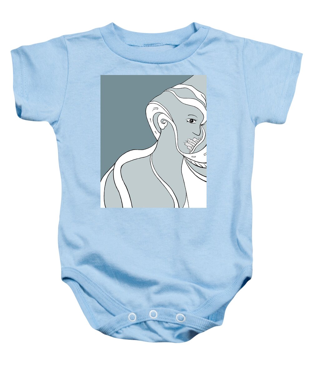Woman Baby Onesie featuring the digital art Metro Polly by Craig Tilley