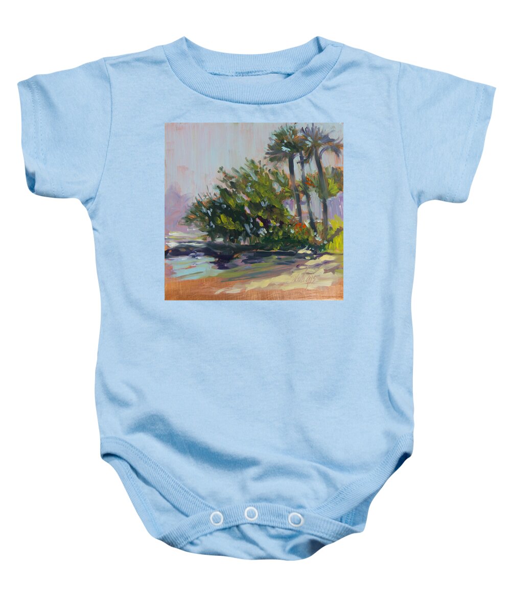 Trees Baby Onesie featuring the painting Morning Breeze by Sheila Wedegis