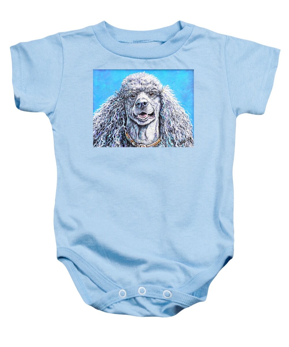 Dog Baby Onesie featuring the painting My Standard Of Excellence by Gail Butler